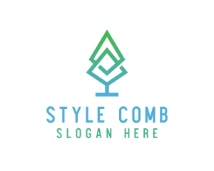 Pine Tree Leaf logo design