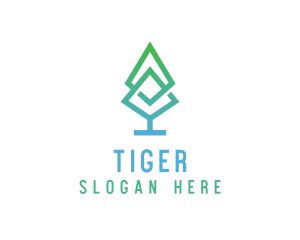 Pine Tree Leaf logo design