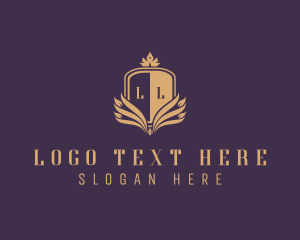 Legal Advice - Wreath Shield Academy logo design