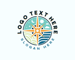 Outdoor - Exploration Navigation Compass logo design