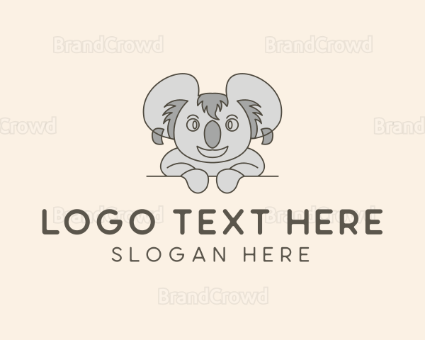 Cartoon Koala Toy Logo