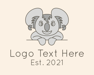 Toy - Cartoon Koala Toy logo design