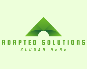 Green Mountain Letter A logo design