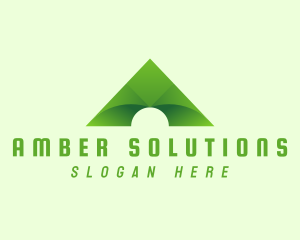 Green Mountain Letter A logo design