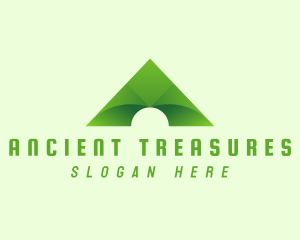 Green Mountain Letter A logo design