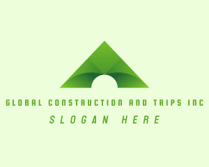 Highland - Green Mountain Letter A logo design