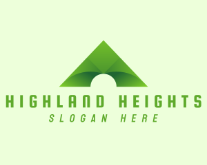 Highland - Green Mountain Letter A logo design