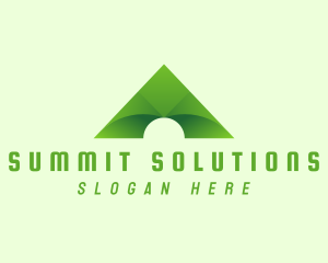 Mount - Green Mountain Letter A logo design