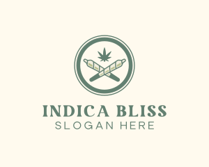 Indica - Marijuana Cross Joint logo design