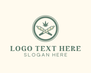 Marijuana Cross Joint  Logo