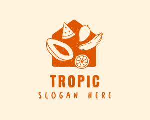 Tropical Fruit House logo design