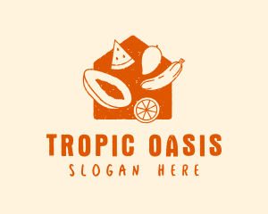 Tropical Fruit House logo design