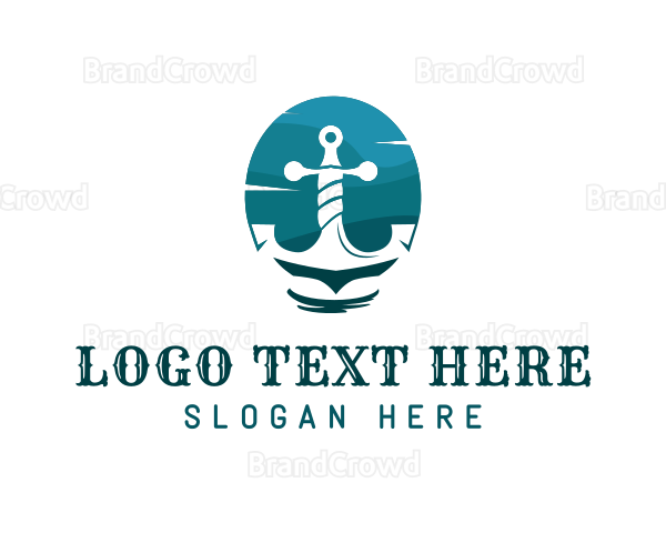 Marine Sailing Anchor Logo