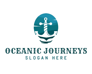 Voyage - Marine Sailing Anchor logo design