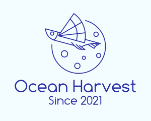 Blue Flying Fish  logo design