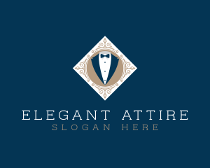 Suit - Gentleman Tuxedo Suit logo design