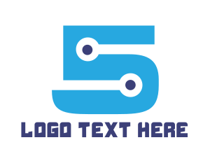 Motherboard - Dot Number 5 logo design
