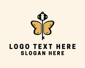 Winged Butterfly Key Logo