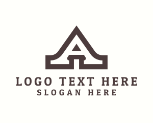 Merchandise - Retro Business Letter A logo design