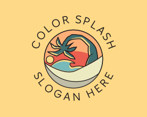 Colorful Summer Beach logo design