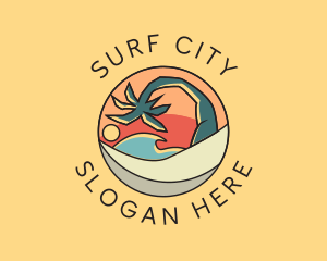 Colorful Summer Beach logo design