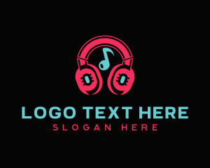 Dj - Headset DJ Music logo design