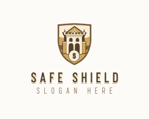 Medieval Castle Shield logo design