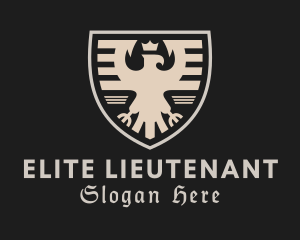 Lieutenant - Royal Eagle Crown Shield logo design