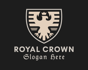 Royal Eagle Crown Shield logo design