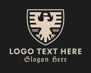 Lieutenant - Royal Eagle Crown Shield logo design