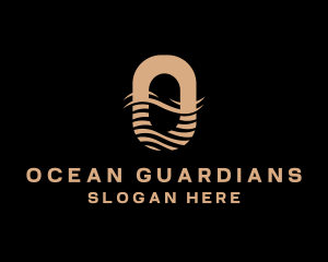 Ocean Wave Surf logo design