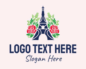 Floral Eiffel Tower  Logo