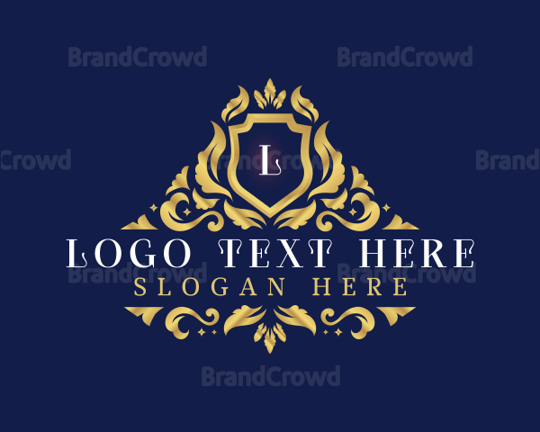 Luxury Shield Leaf Logo