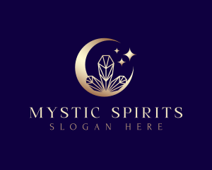 Moon Night Crystal logo design