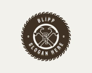 Repairman - Hammer Carpentry Utility logo design