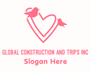 Event Styling - Pink Lover Birds logo design