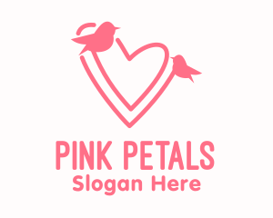 Pink Lover Birds logo design