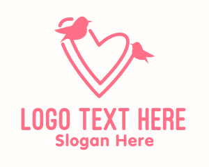 Love Bird - Pink Lover Birds logo design