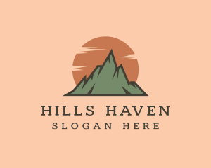 Mountain Sun Hiking logo design