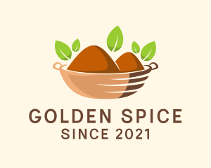 Turmeric - Organic Spice Bowl logo design