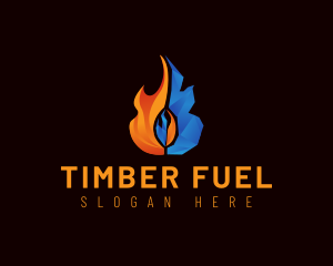 Ice Flame Fuel logo design