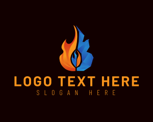 Technology - Ice Flame Fuel logo design