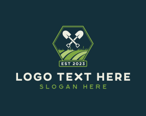 Yard Landscaper Shovel Logo