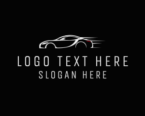 Drag Racing - Fast Racing Sedan logo design