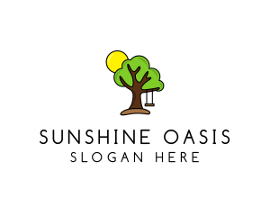 Tree Swing Summer logo design