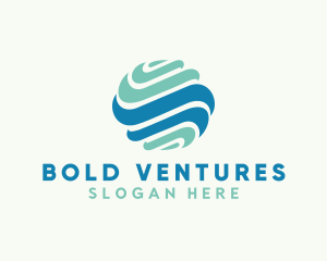 Global Wave Business logo design