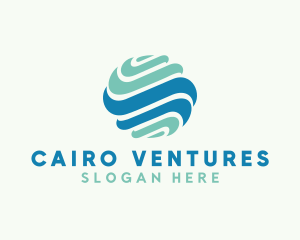 Global Wave Business logo design