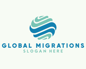 Global Wave Business logo design