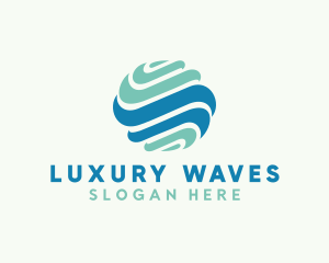 Global Wave Business logo design