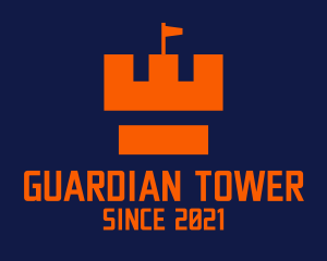 Castle Defense Tower  logo design